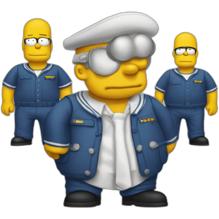 Homero Simpson vestido con uniforme de marinela emoji