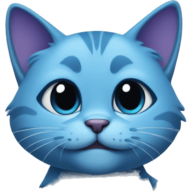 A blue cartoon cat emoji