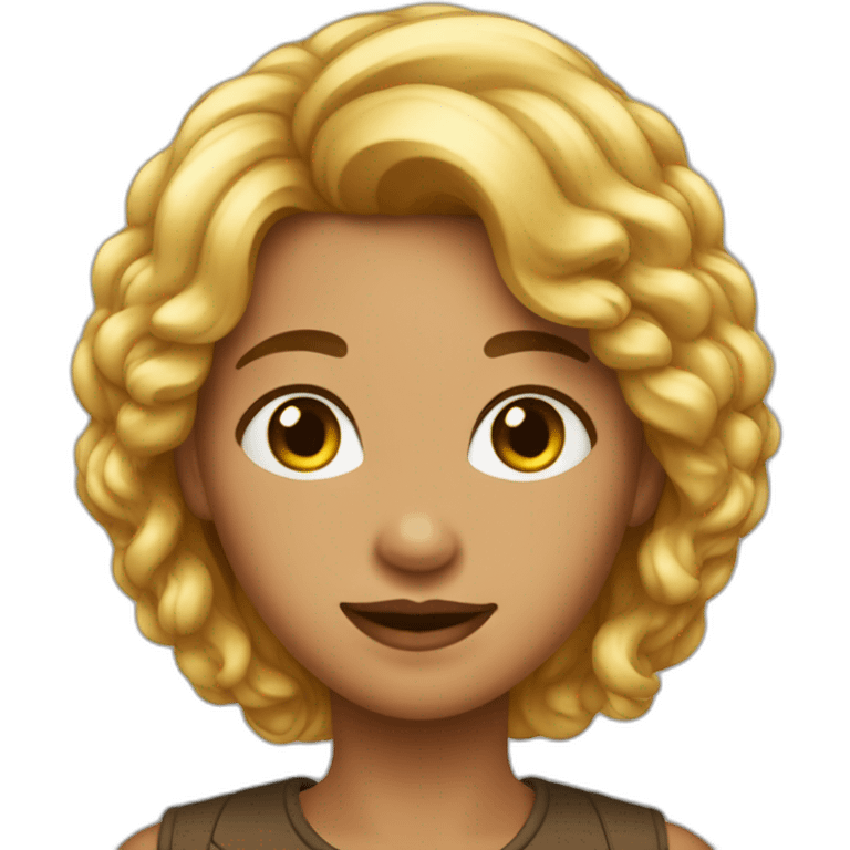 Métisse cheveux bruns emoji