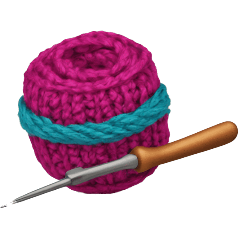 Crochet hook and ball of yarn emoji