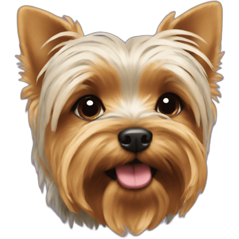 Yorkshire Terriers kissing emoji