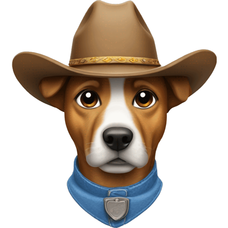 Dog with a cowboy hat emoji