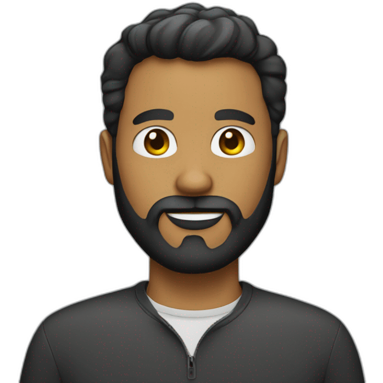 IT guy with a trimmed beard emoji