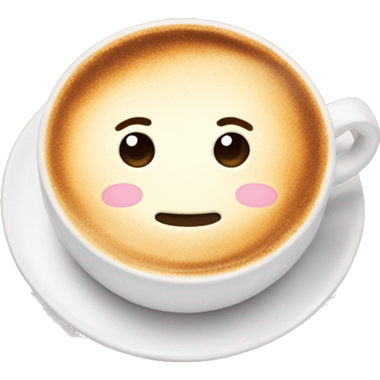 Cute cappuccino emoji