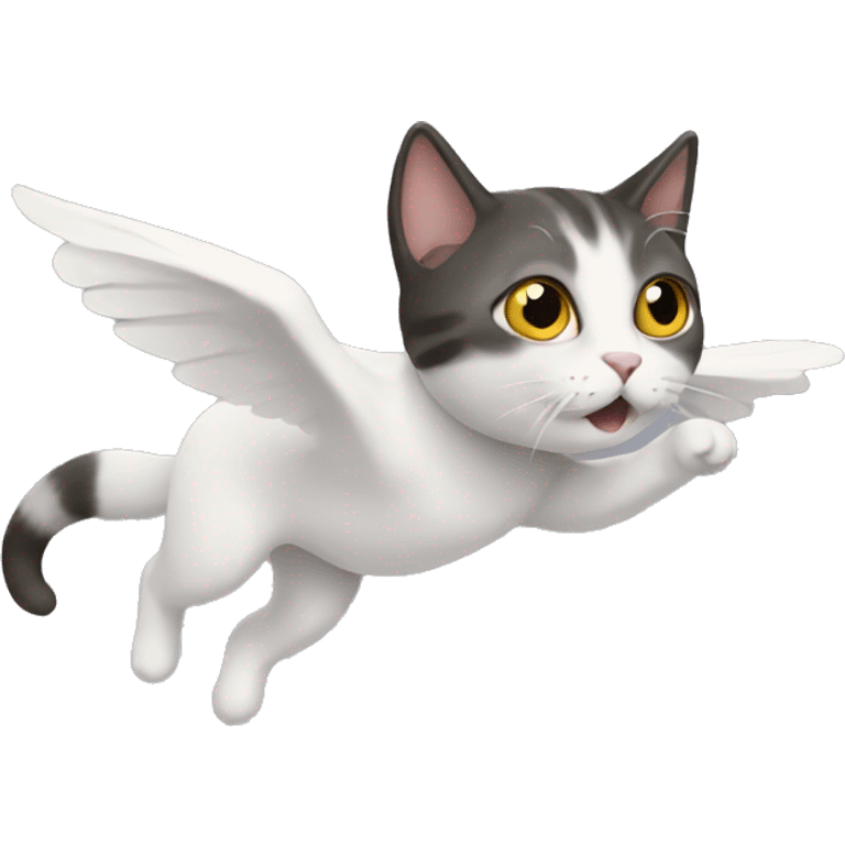 Cat flying emoji