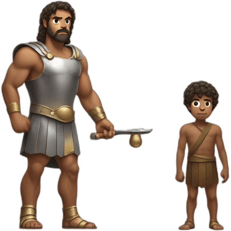 David and goliath emoji