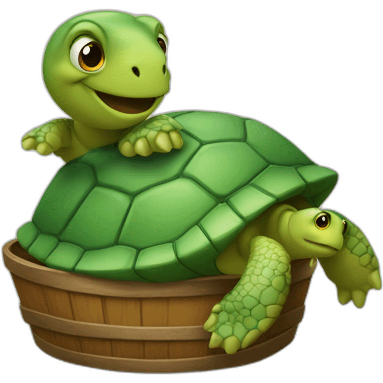 Baril avec tortue emoji