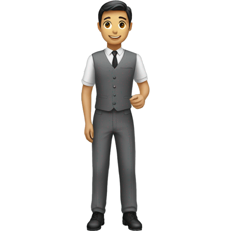 waiter and uniform gray emoji