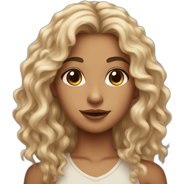 girl, big nose, long curly black hair, earrings, brown eyes, tan skin, freckles emoji