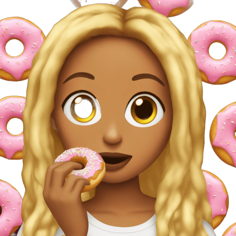 Beyonce eating a donut emoji