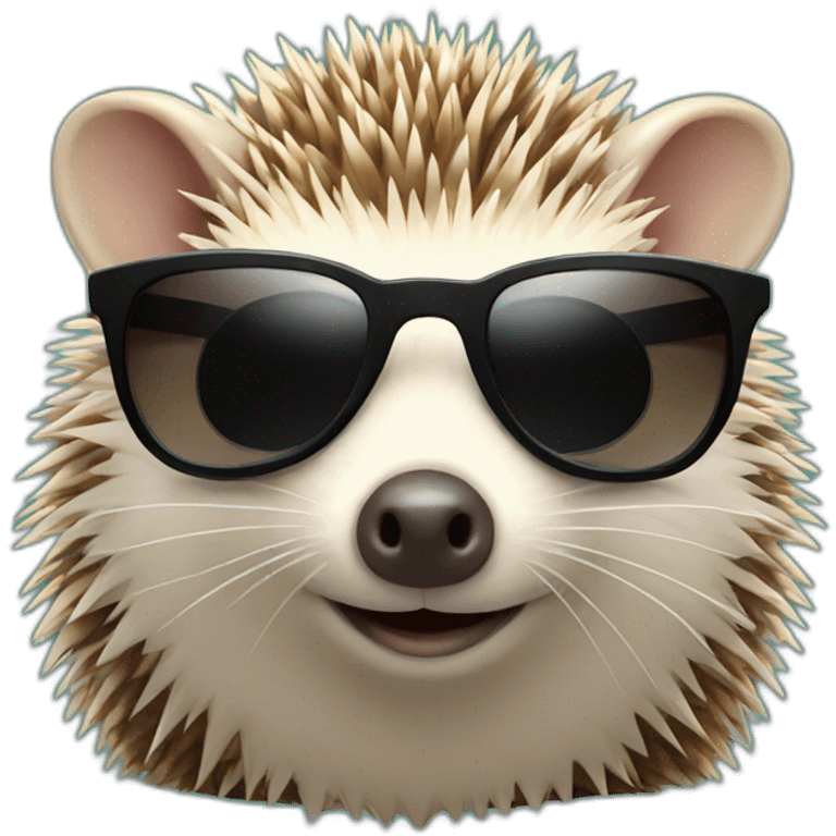 Hedgehog with sunglasses emoji