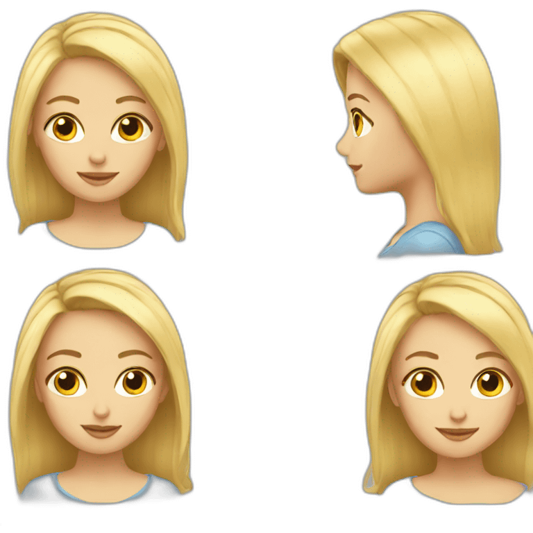 blonde girls emoji