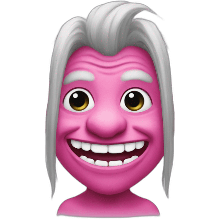 Pink troll emoji