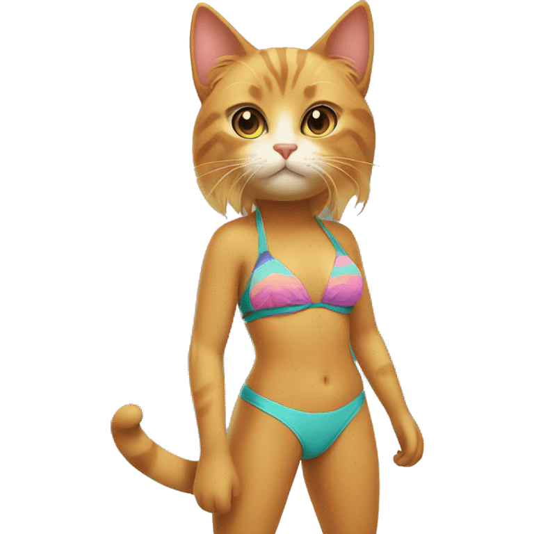 cat in a bikini emoji