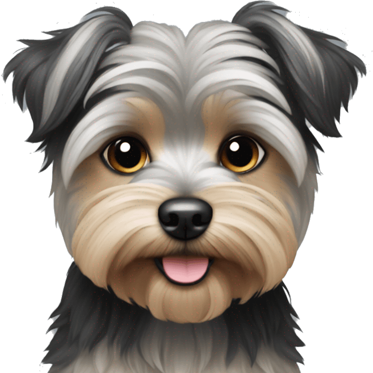 grey and black morkie emoji