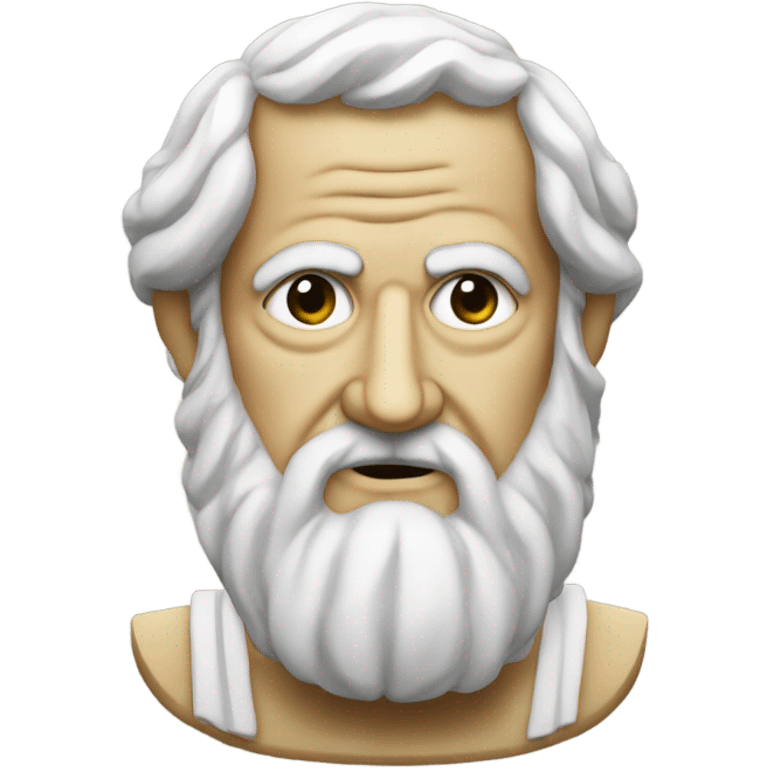 Aristotle greek style statute emoj emoji