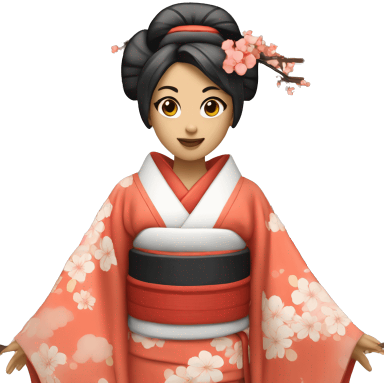 Geisha with kimono emoji