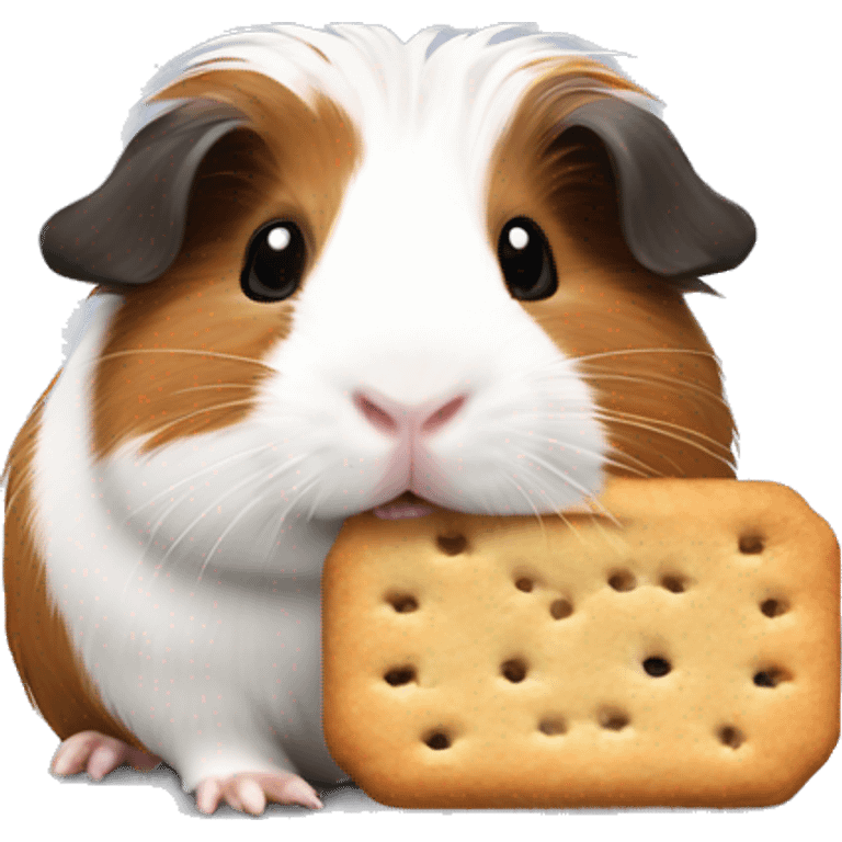 Guinea pig with a biscuit  emoji