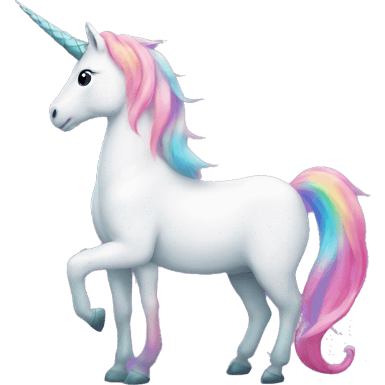 Unicorn with mermaid tail emoji