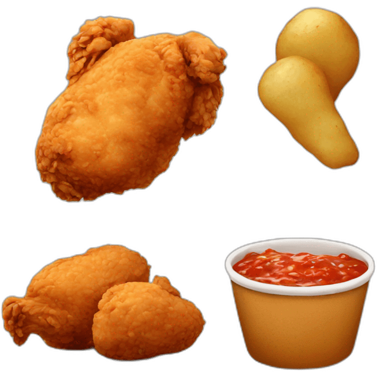 Fried Chicken and potato emoji