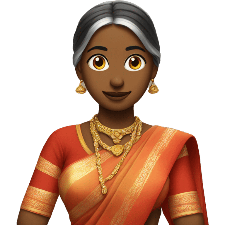 Apple in saree emoji