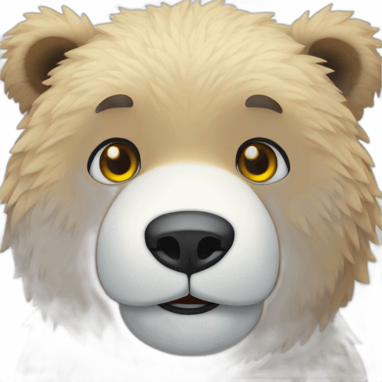 Oso polar peluche emoji