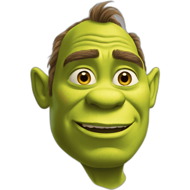 Shrek levant un sourcil emoji