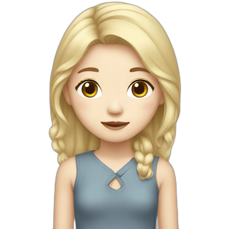 korean blond girl emoji