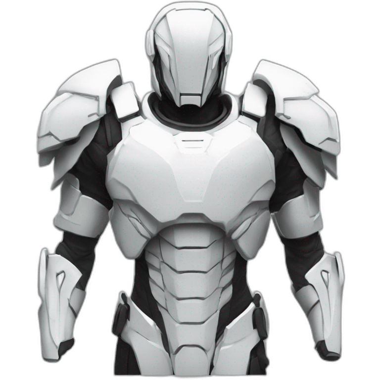 futuristic white Phantom squad Infiltration armored breastplate arms emoji