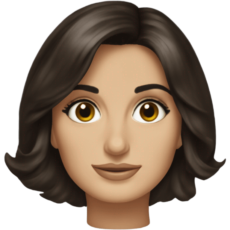 Penelope cruz with dark brown hair bob emoji