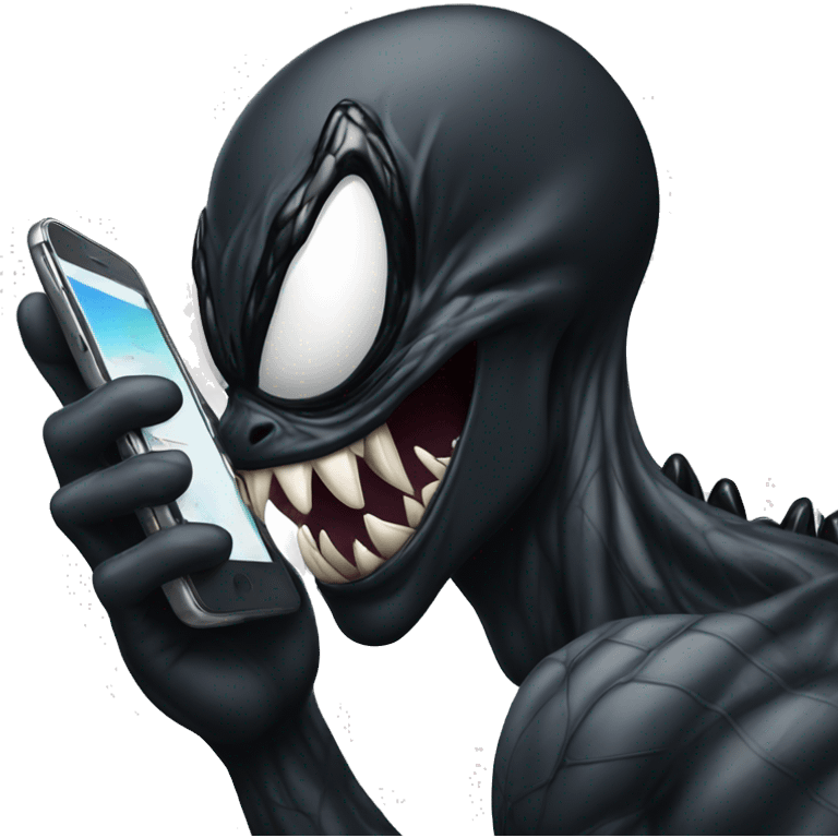 venom using cell phone emoji