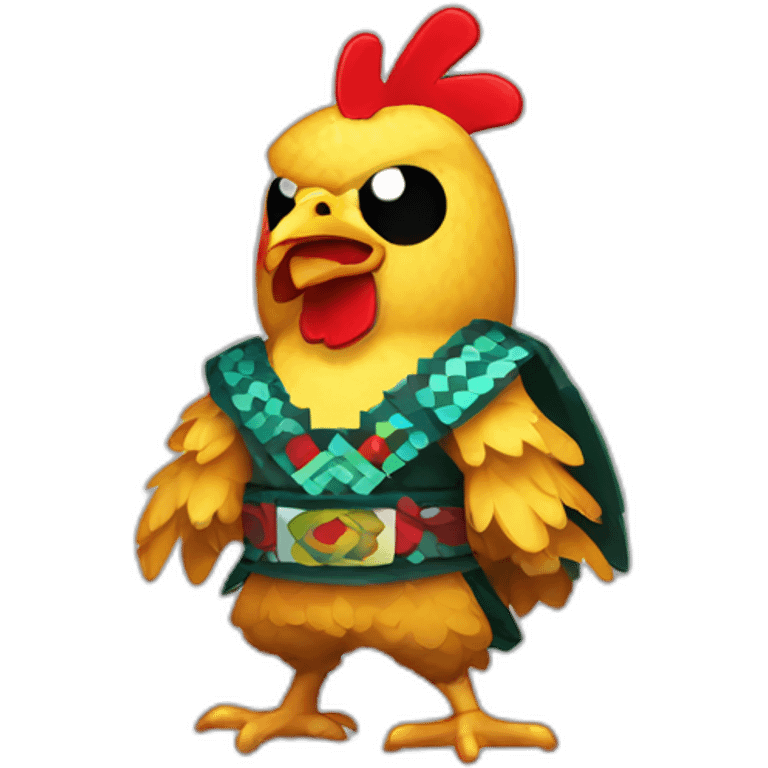 pixel Guatemalan ninja chicken emoji