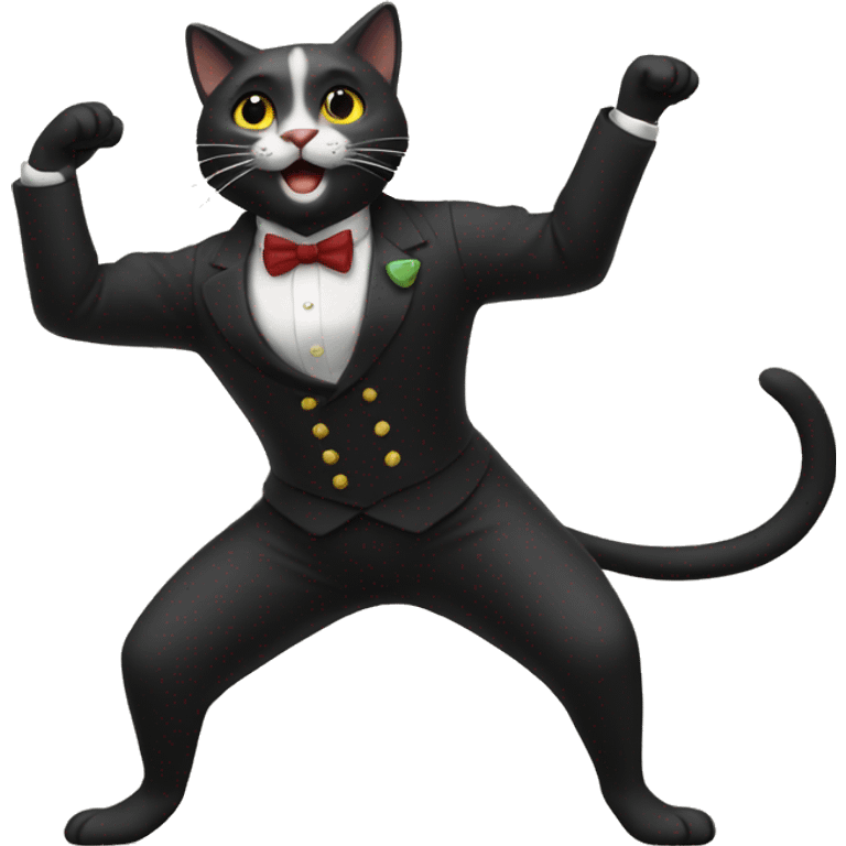 GATO NEGRO BAILANDO emoji