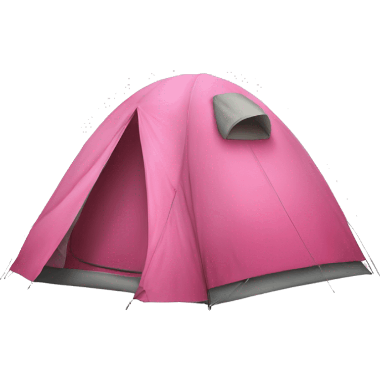 Realistic pink camping gear isolated.  emoji