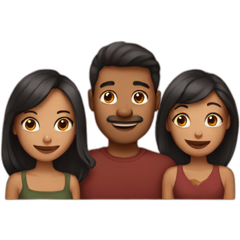 Een trio couple emoji