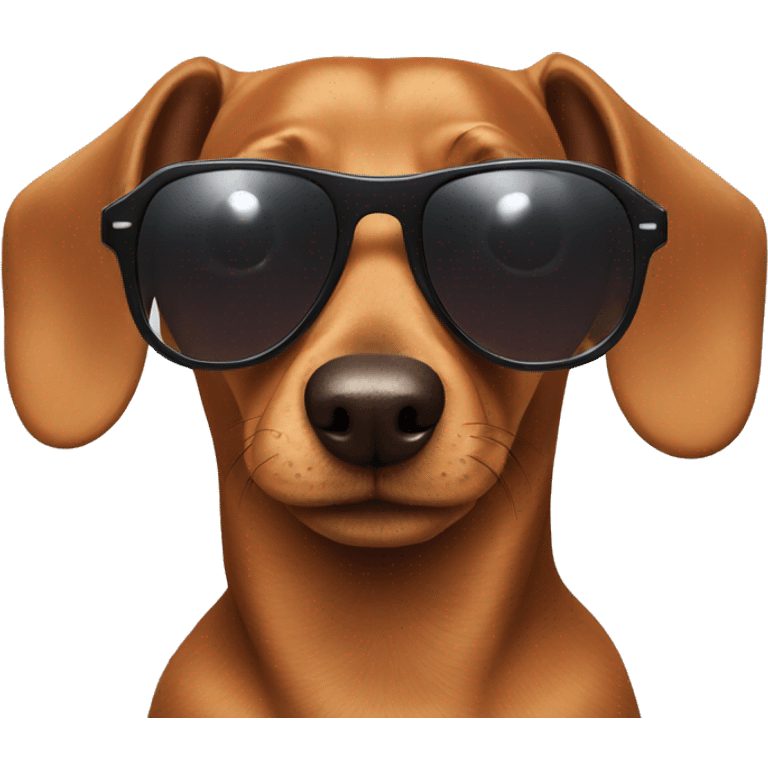 dachshund with sunglasses emoji