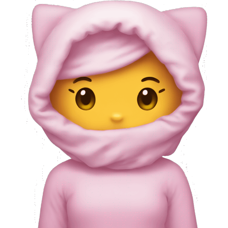 Hello kitty covering face  emoji