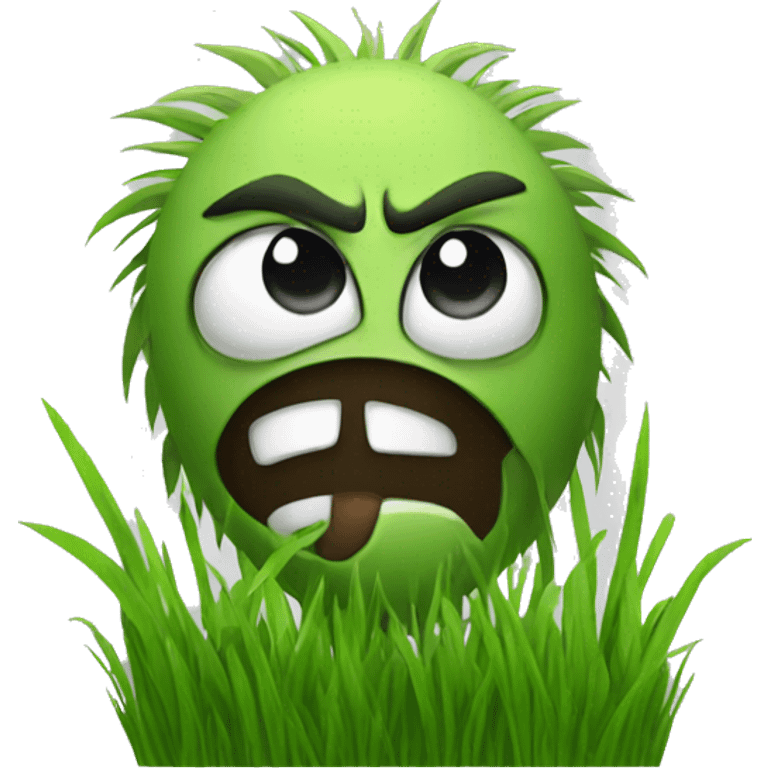 angry grass emoji