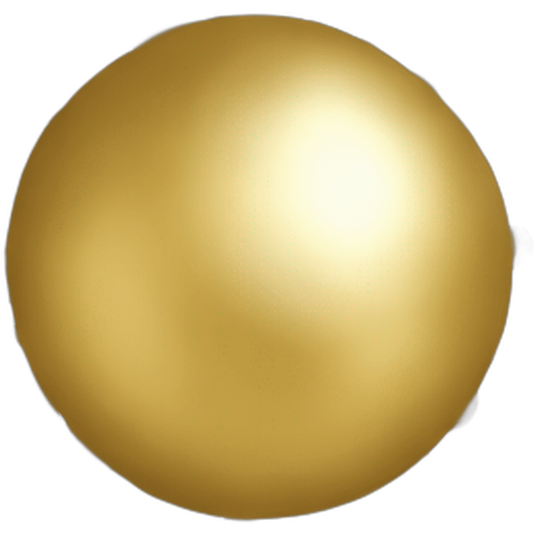 Gold sphere ball smooth emoji