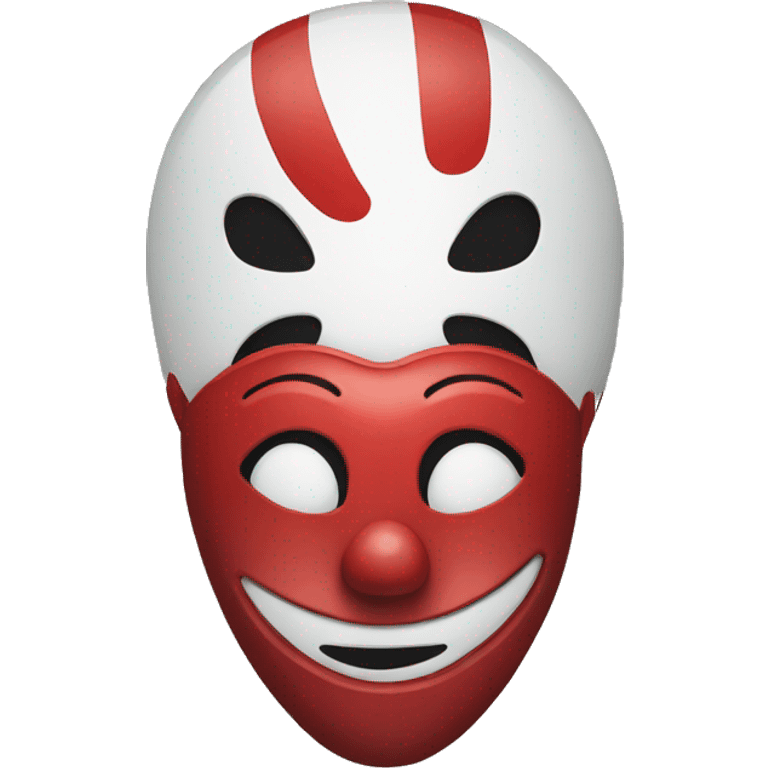 Persons holding clown mask emoji