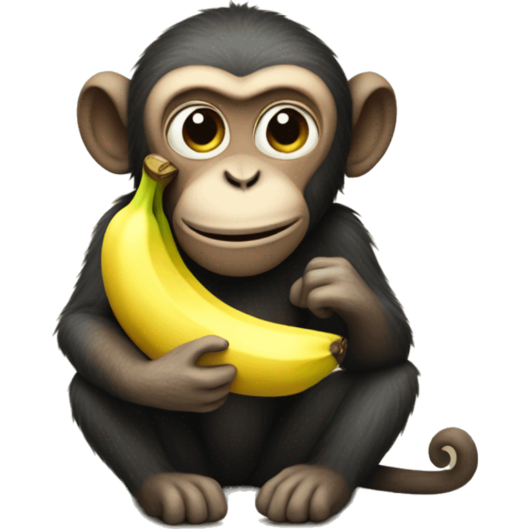 monkey holding banana emoji