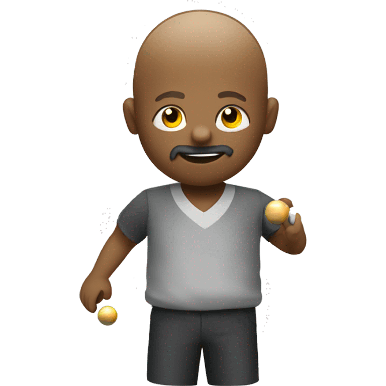 Human with Petanque ball emoji