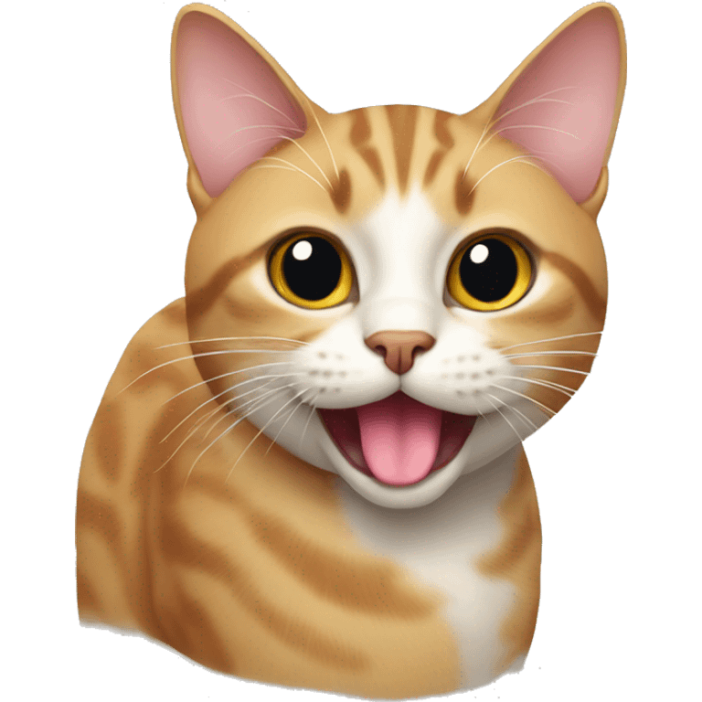 cat with tongue out looking smug emoji