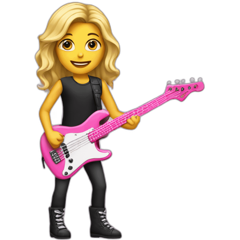 blond-Bassguitar-player-pink emoji