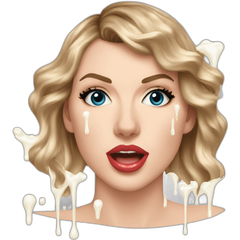 taylor-swift-selfie-milk-on-face-dripping emoji