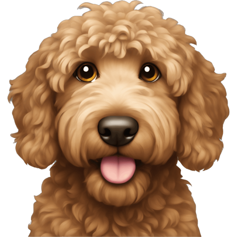 Brown goldendoodle emoji