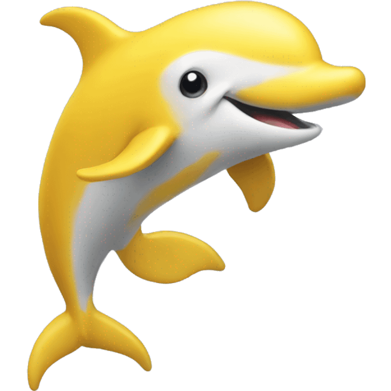 Yellow dolphin emoji