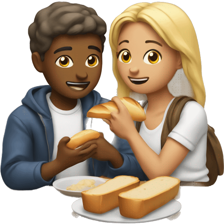 bestfriends eating bread emoji