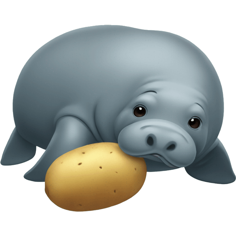 manatee with a potato  emoji