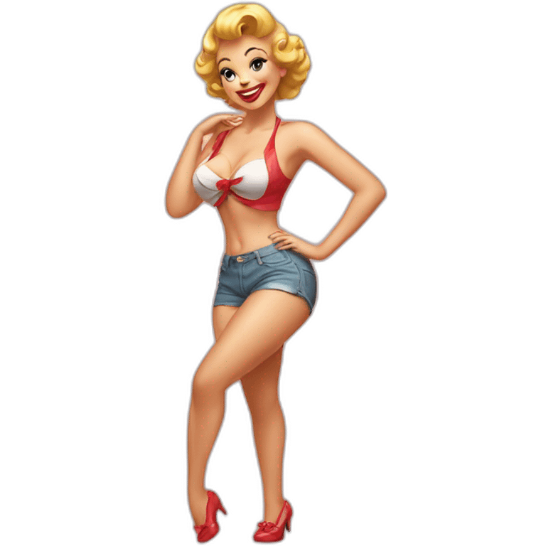 Pin-up over emoji